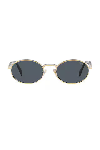 Prada Round Sunglasses in Pale Gold from Revolve.com | Revolve Clothing (Global)