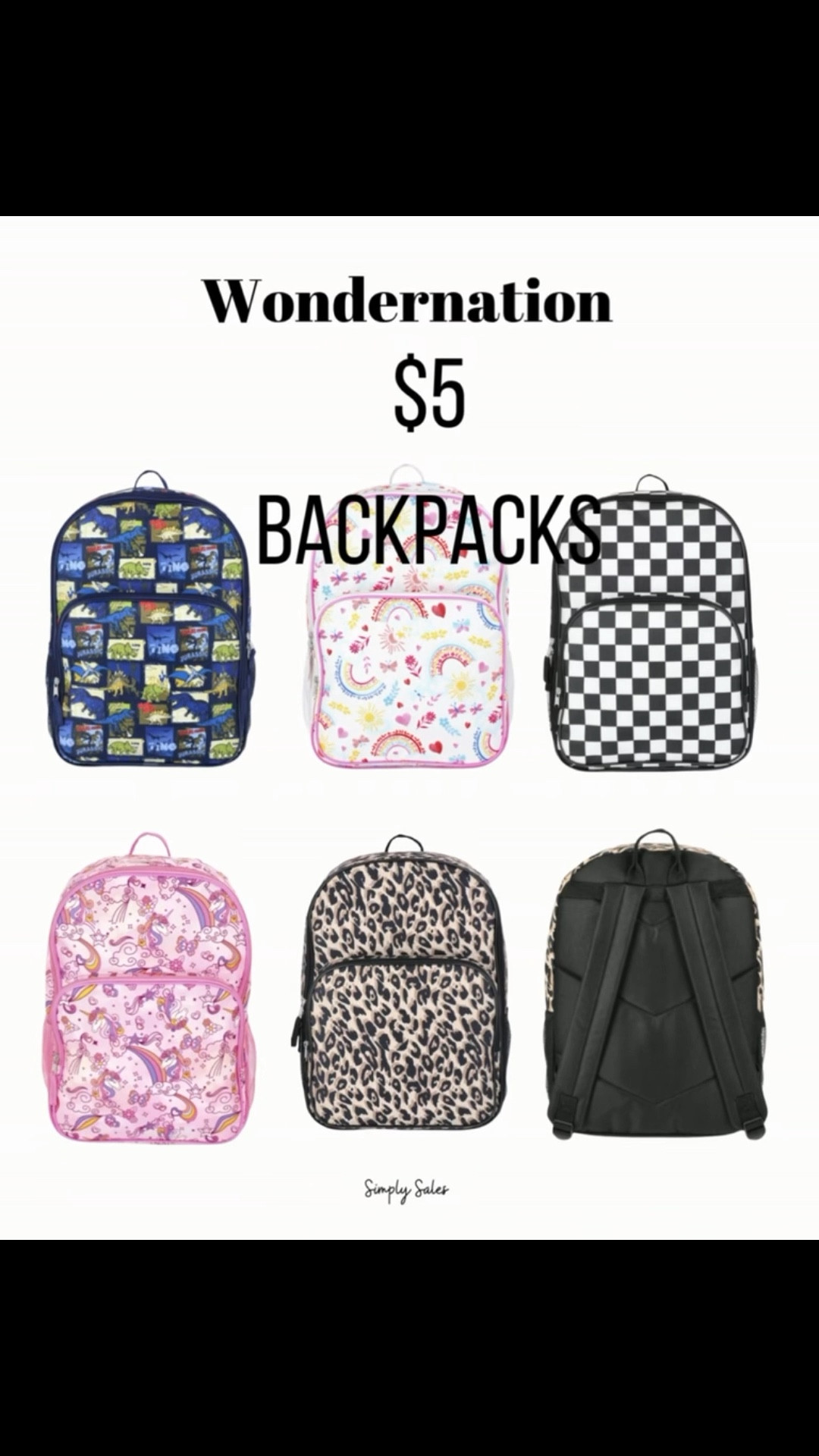 $5 BACKPACKS! 🎒

These Wonder Nation ones are just $4.97 right now—dinos, rainbows, unicorns, checkers, leopard 🐆
Perfect for school or daycare! #backtoschool #walmartfinds #simplysales #momlife #under5

#LTKKids #LTKFamily #LTKFindsUnder50