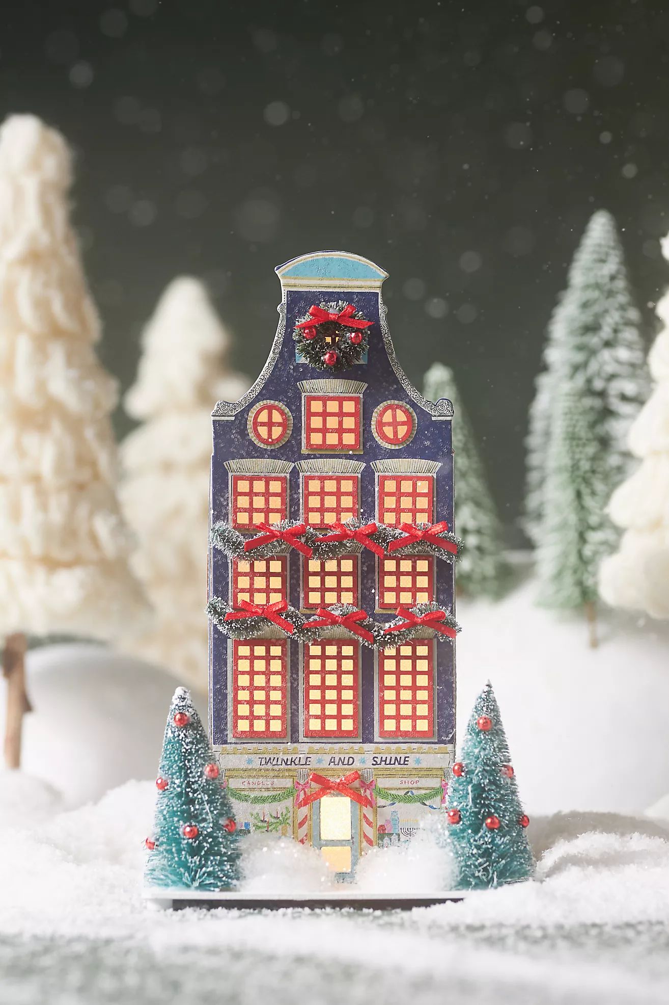 Emily Taylor Light-Up Holiday Paper Houses | Anthropologie (US)