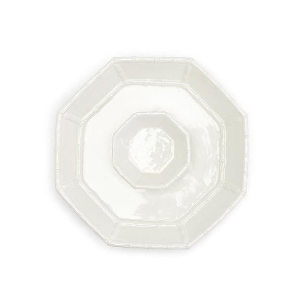 Two's Company Hampton Faux Bamboo Fretwork Chip Platter and Dip Bowl Set - Walmart.com | Walmart (US)