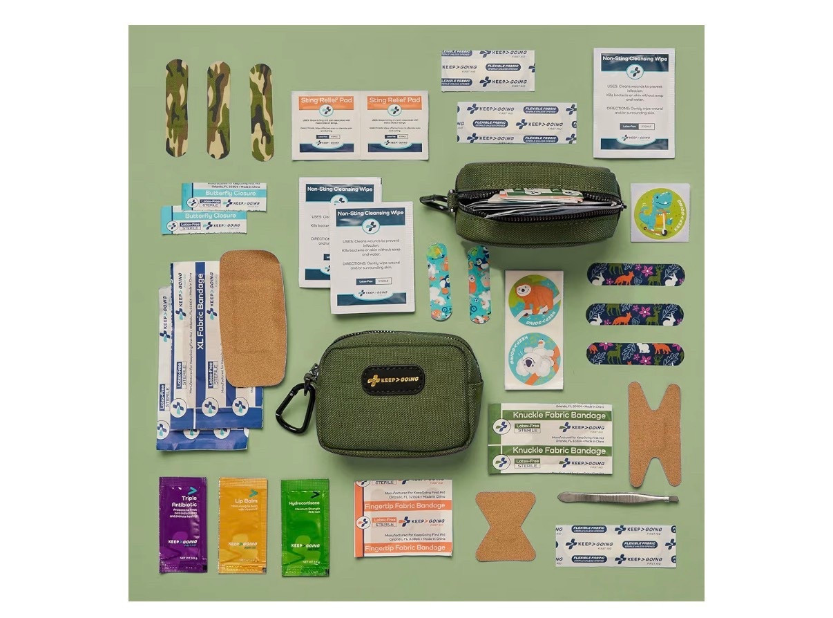 KeepGoing Small Travel First Aid Kit Kids – 60 Pc. Mini First Aid Kit for Purse, Diaper Bag, & Backpack with Latex-Free Bandages – 4 Oz., & 4.5 x 3.5 x 2 in, TSA-Approved

#LTKBaby #LTKKids #LTKTravel