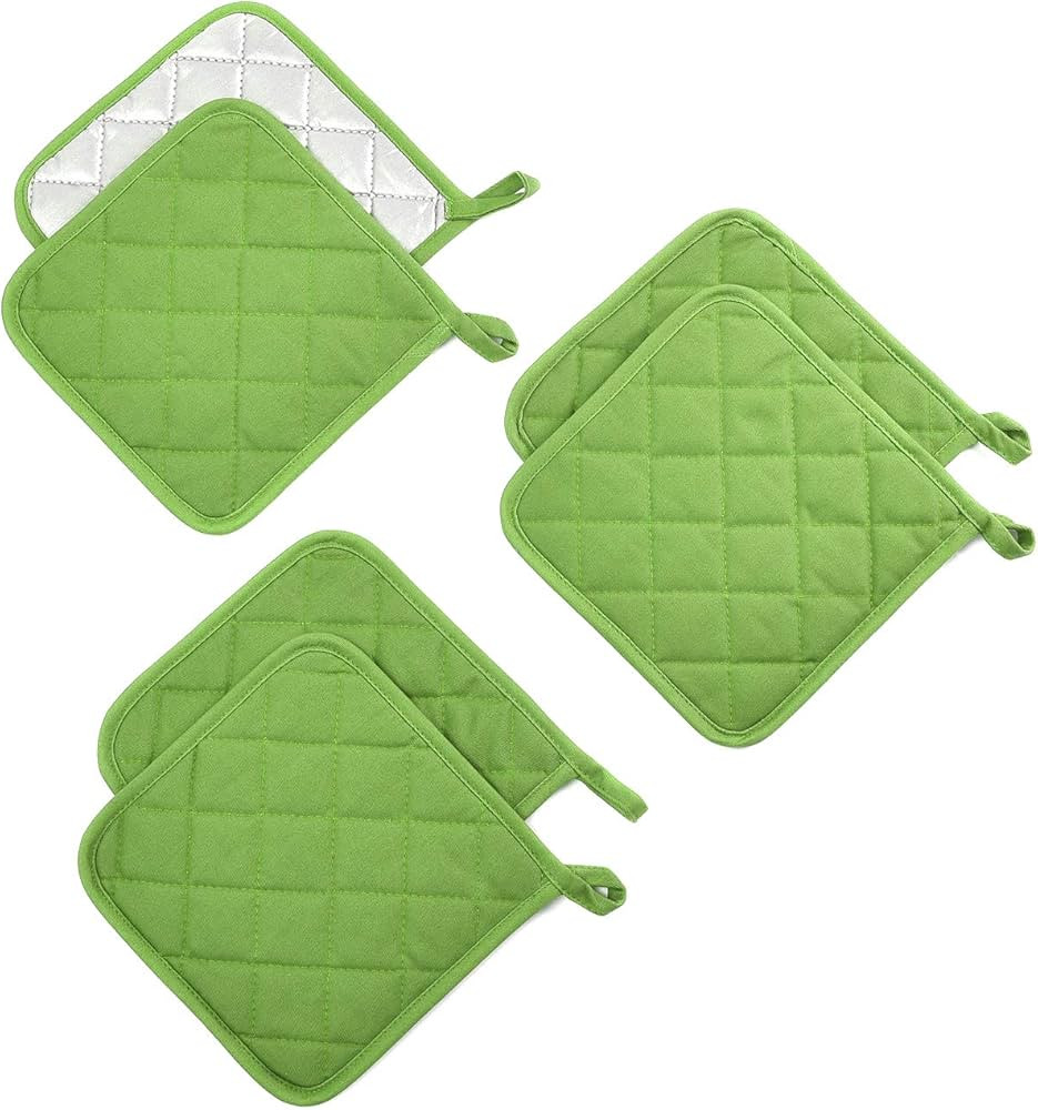 Potholders Set Trivets Kitchen Heat Resistant Pure Cotton Coasters Hot Pads Pot Holders Set of 6 ... | Amazon (US)