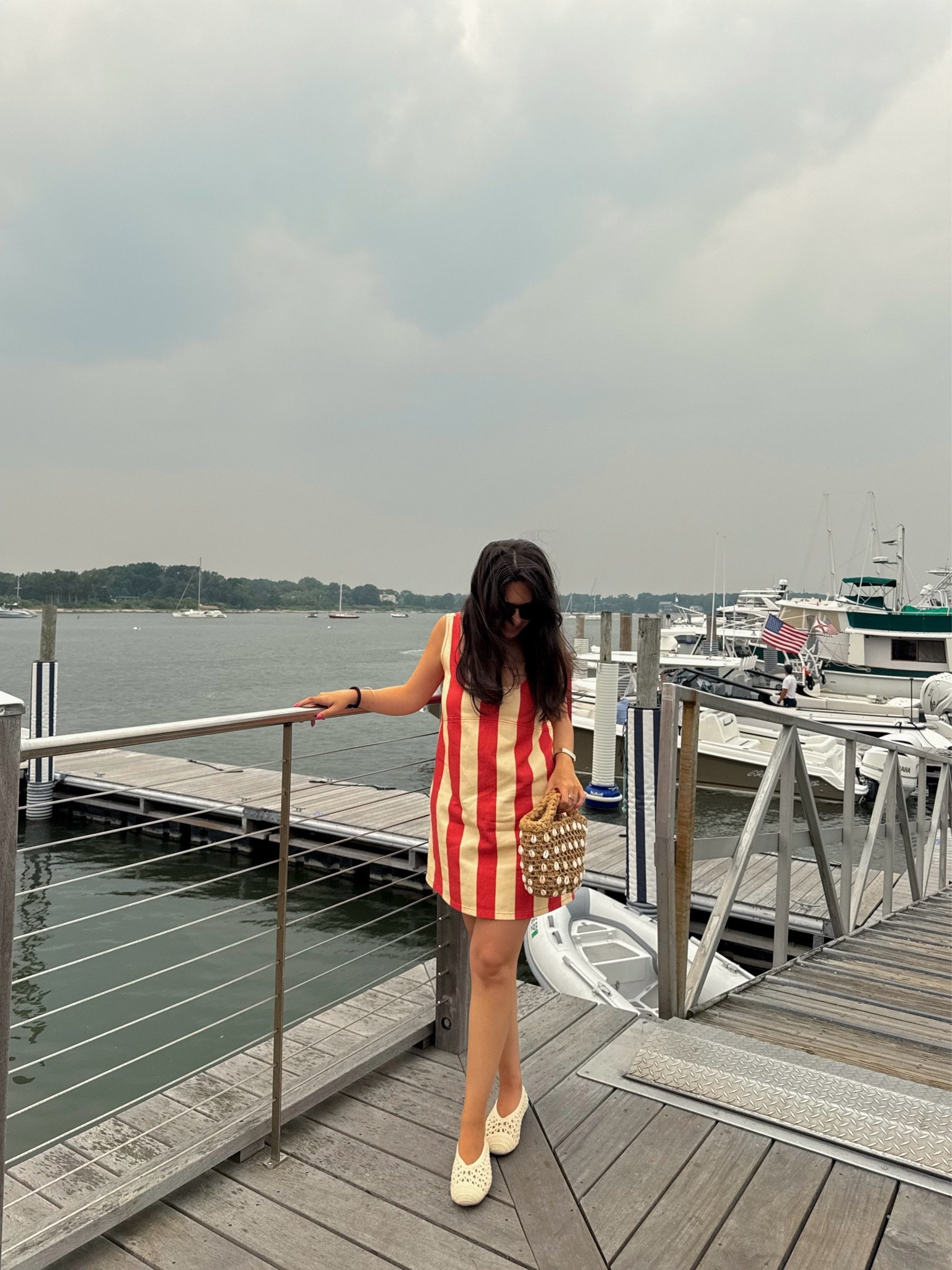 Red stripes, coastal vibes, and the cutest raffia accessories ❤️🤍 This striped mini dress is one of those effortless summer outfits you can wear from brunch to the marina to dinner. Paired it with woven flats and a shell bag for the perfect East Coast summer look

#LTKootd #LTKSeasonal #LTKTravel