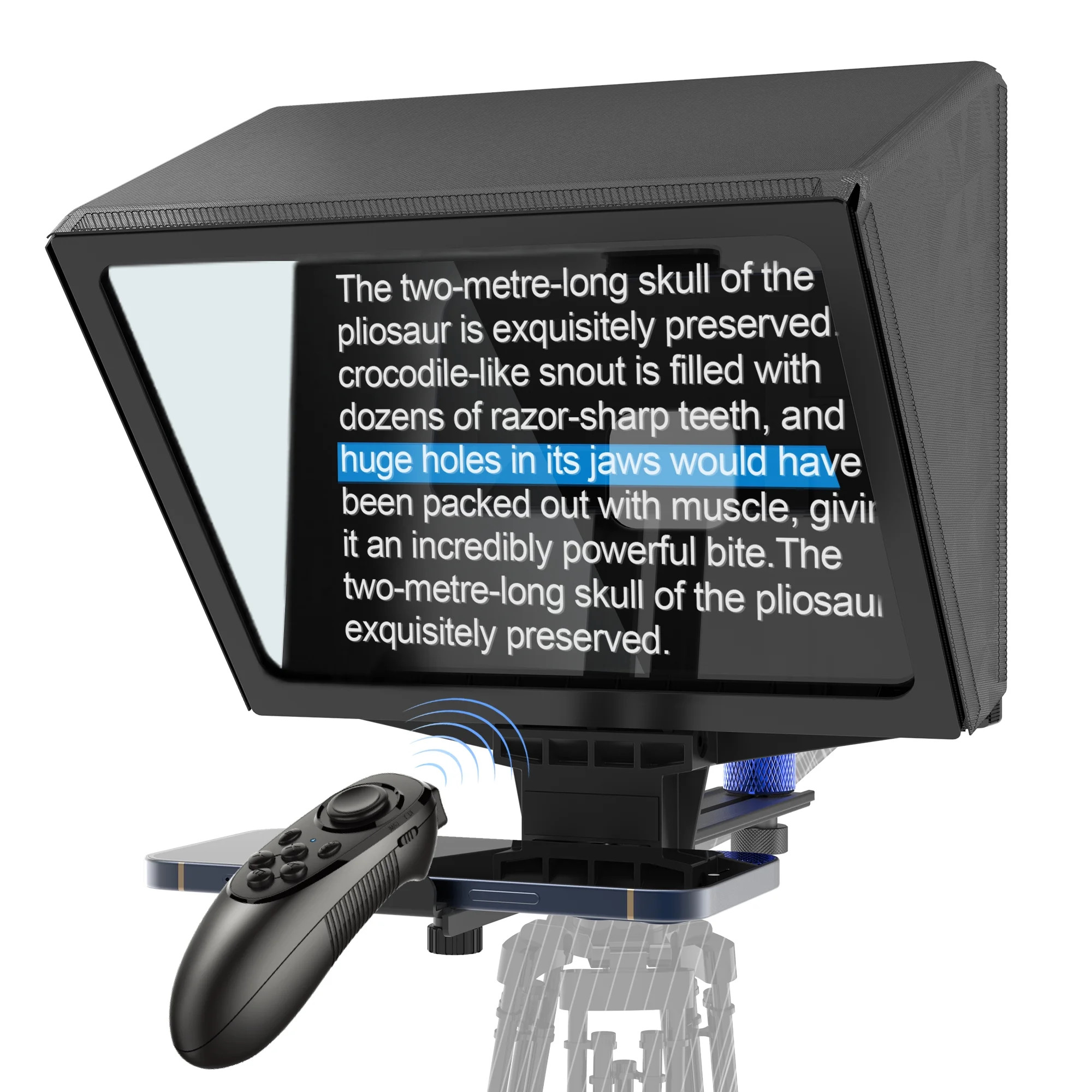 9.3-Inch Aluminum Teleprompter for Phone and Camera, 70/30 Split Glass, Includes Remote Control a... | Walmart (US)