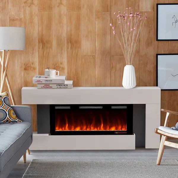 Berrada Electric Fireplace Recessed and Wall Mounted Fireplace, 1500W Electric Fireplace Heater | Wayfair North America