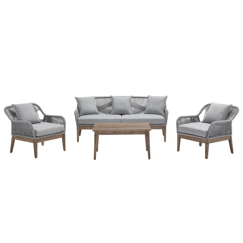 4 Piece Aluminum Frame Sofa Set | Wayfair Professional