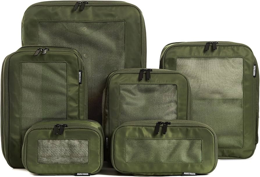 Compression Packing Cubes for Travel - Luggage Organizer Bags - Double Zipper Packing Cubes for S... | Amazon (US)