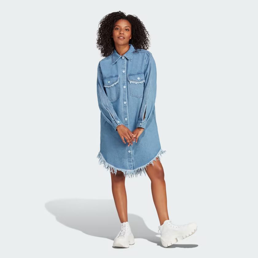 adidas Originals x KSENIASCHNAIDER Fringed Shirt Dress | adidas (US)