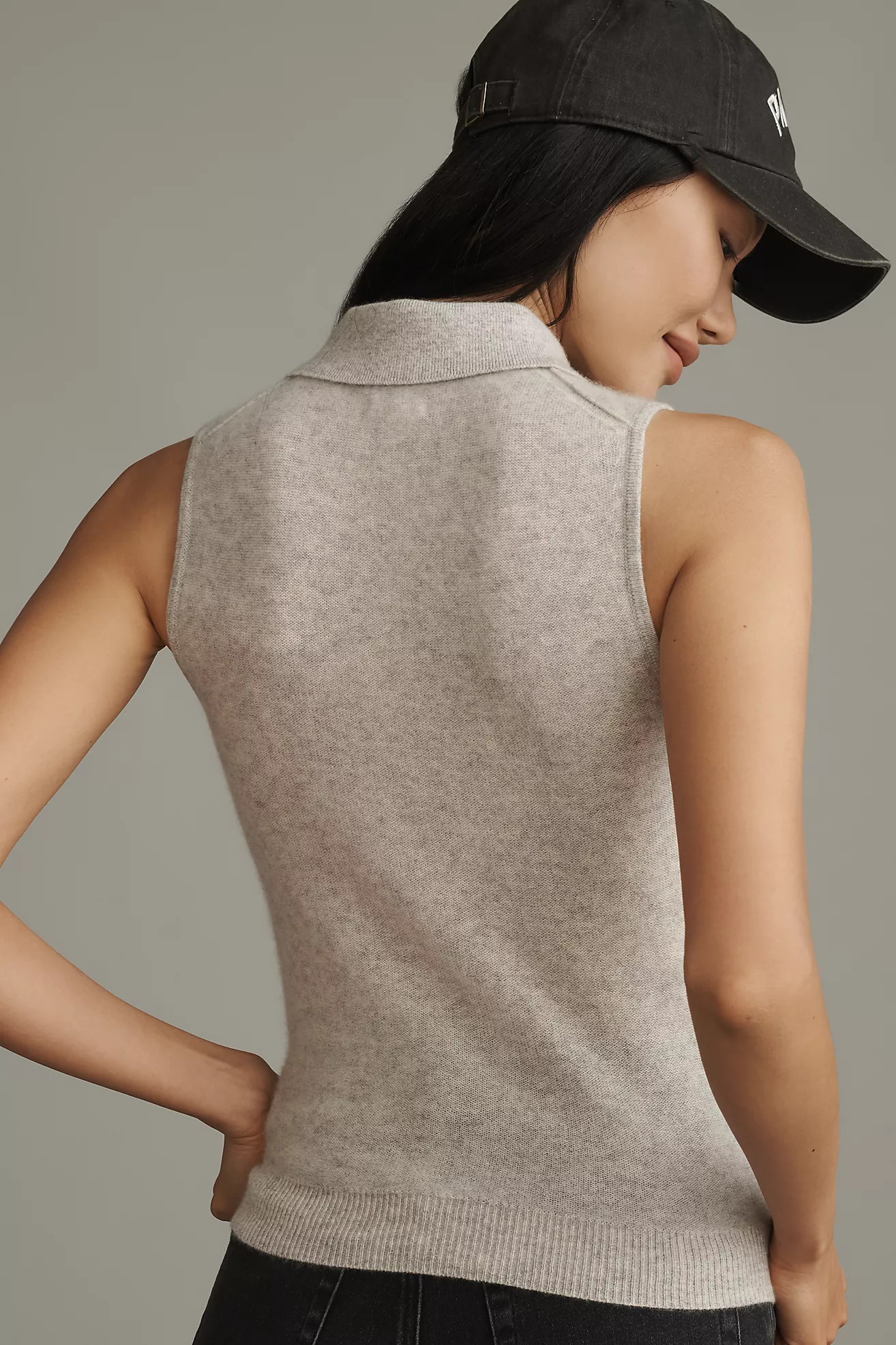 Pilcro Cashmere Blend Polo Sweater Tank | Anthropologie (US)