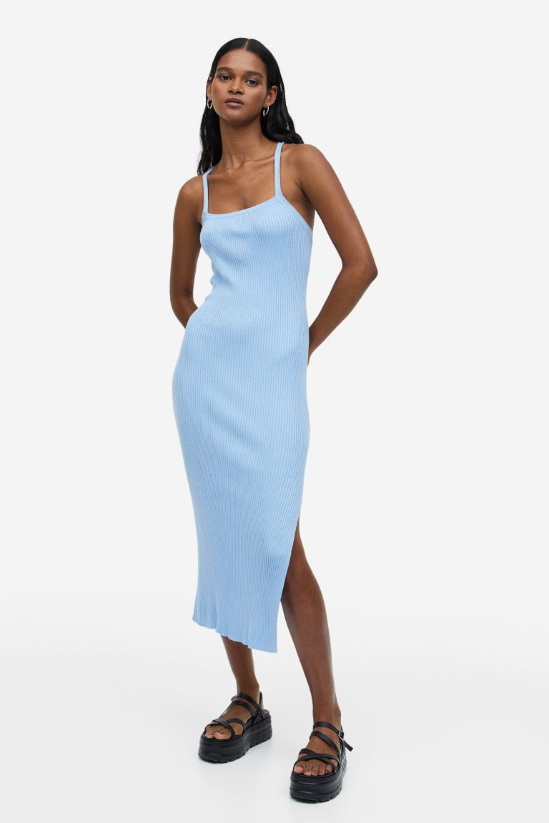 Open-backed Rib-knit Dress | H&M (US + CA)