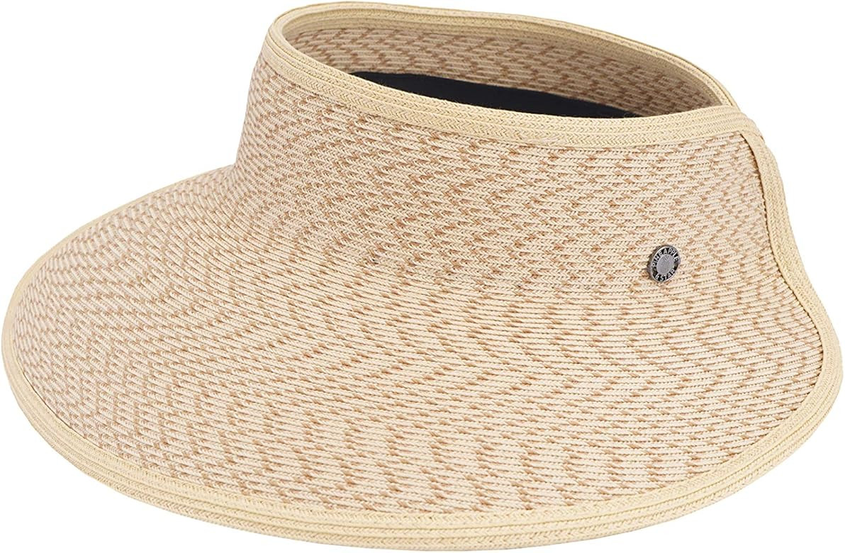 Pineapple&Star Vienna Visor Women’s Summer Sun Straw Packable UPF 50+ Beach Hat | Amazon (US)