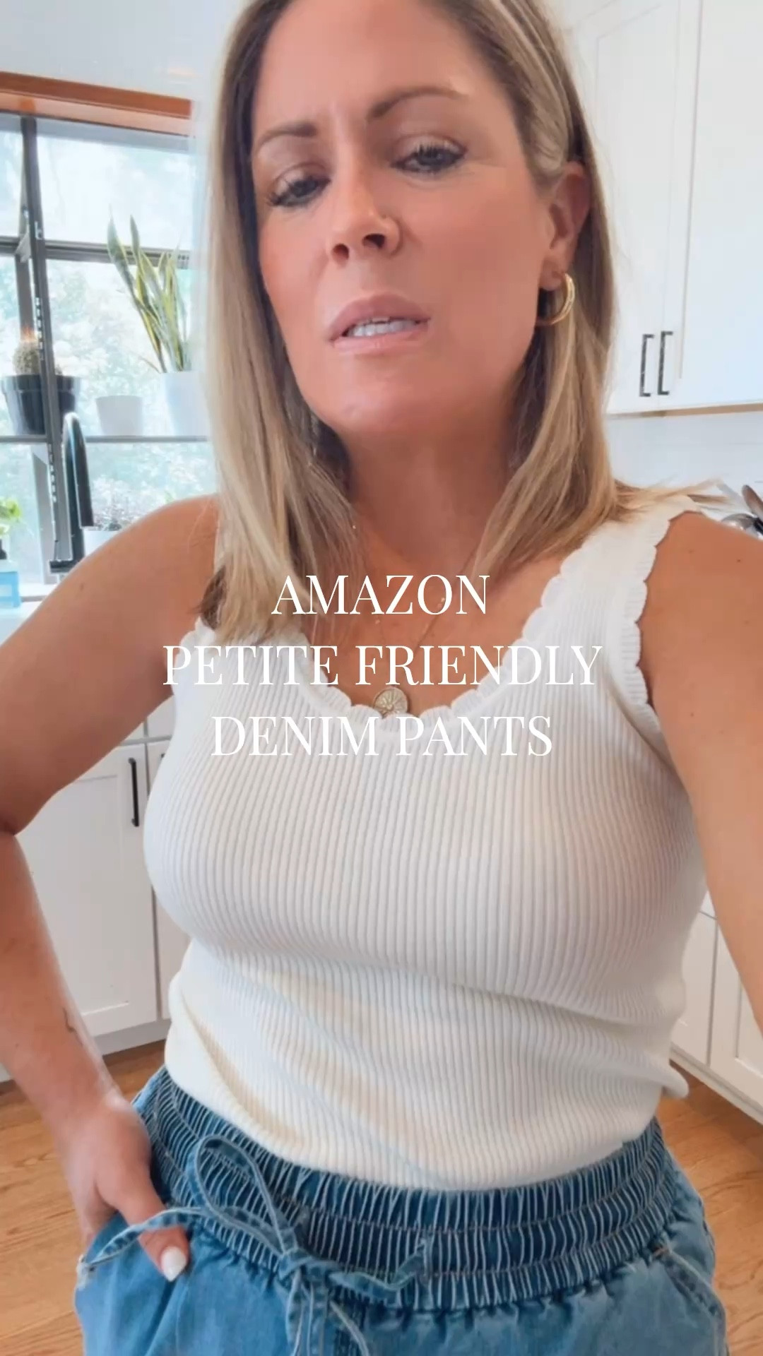 Amazon Petite Friendly Denim Pants! Wearing a S. Soft chambray fabric and very comfy! Wearing the “medium blue” wash.

#LTKSeasonal #LTKootd #LTKPetite