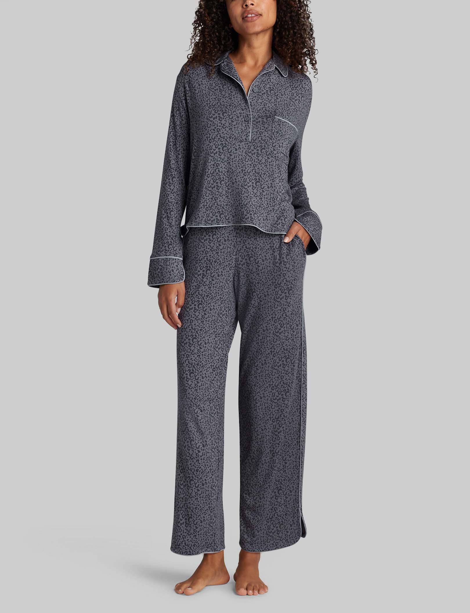 Women's Downtime Long Sleeve Pajama Top & Pant Set | Tommy John