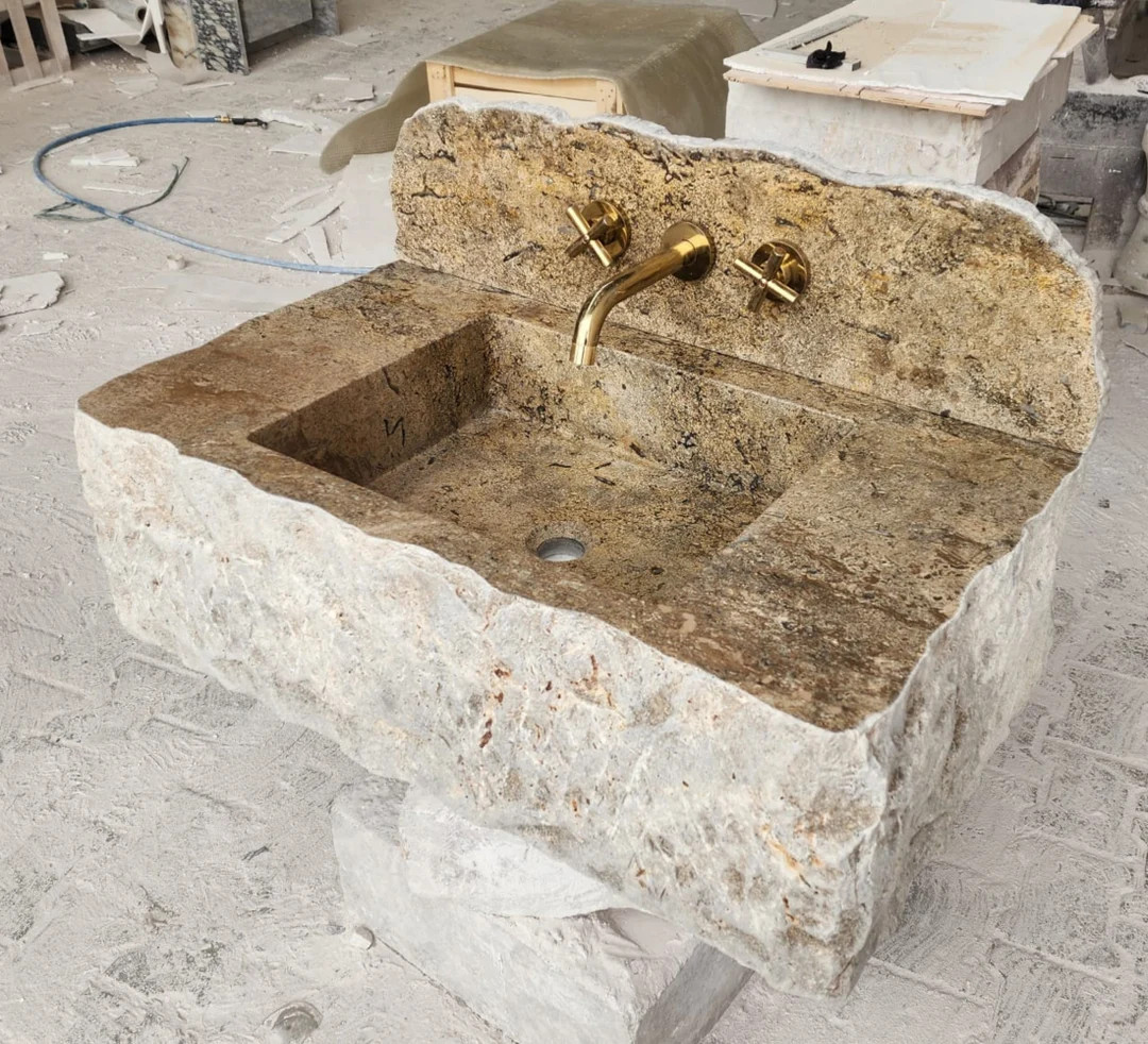 Silver Travertine Sink, Marble Sinks, Special Order Travertine Sink, Bathroom Sink, Powder Sink, ... | Etsy (US)