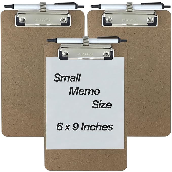 Trade Quest Pen Holder Memo Clipboards 6'' x 9'' (3 - Pack) (Pen Included) | Amazon (US)