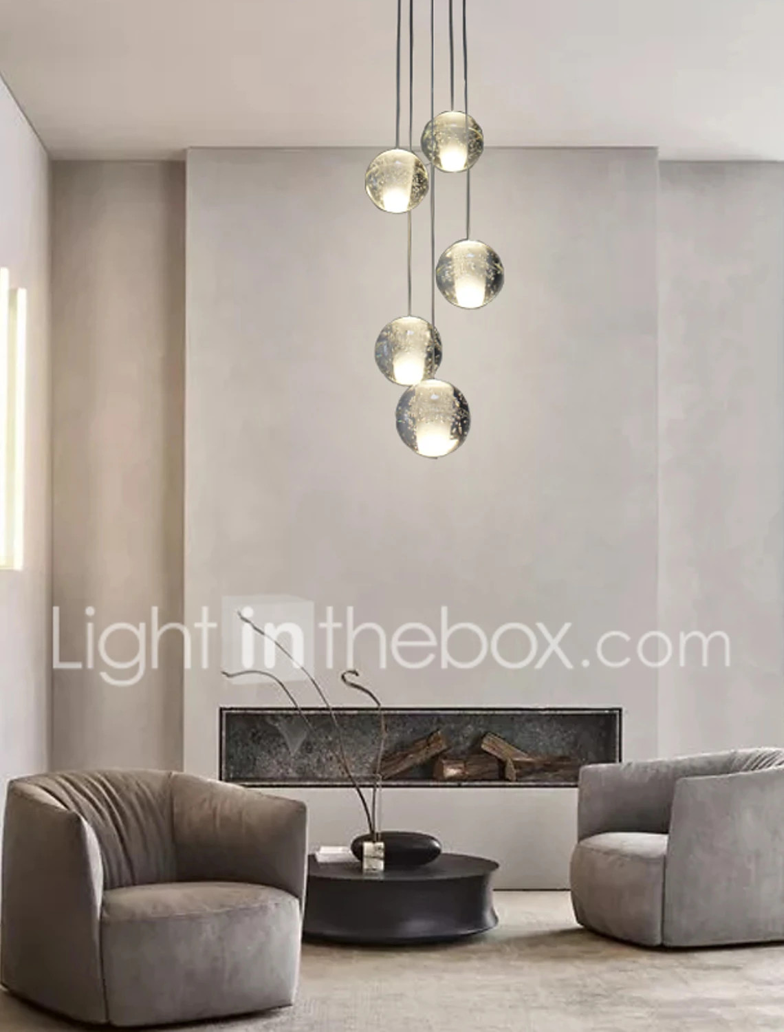 [$205.56] 5-Light 10(4") Crystal / LED Pendant Light Metal Cluster Chrome Modern Contemporary 90-... | Light in the Box