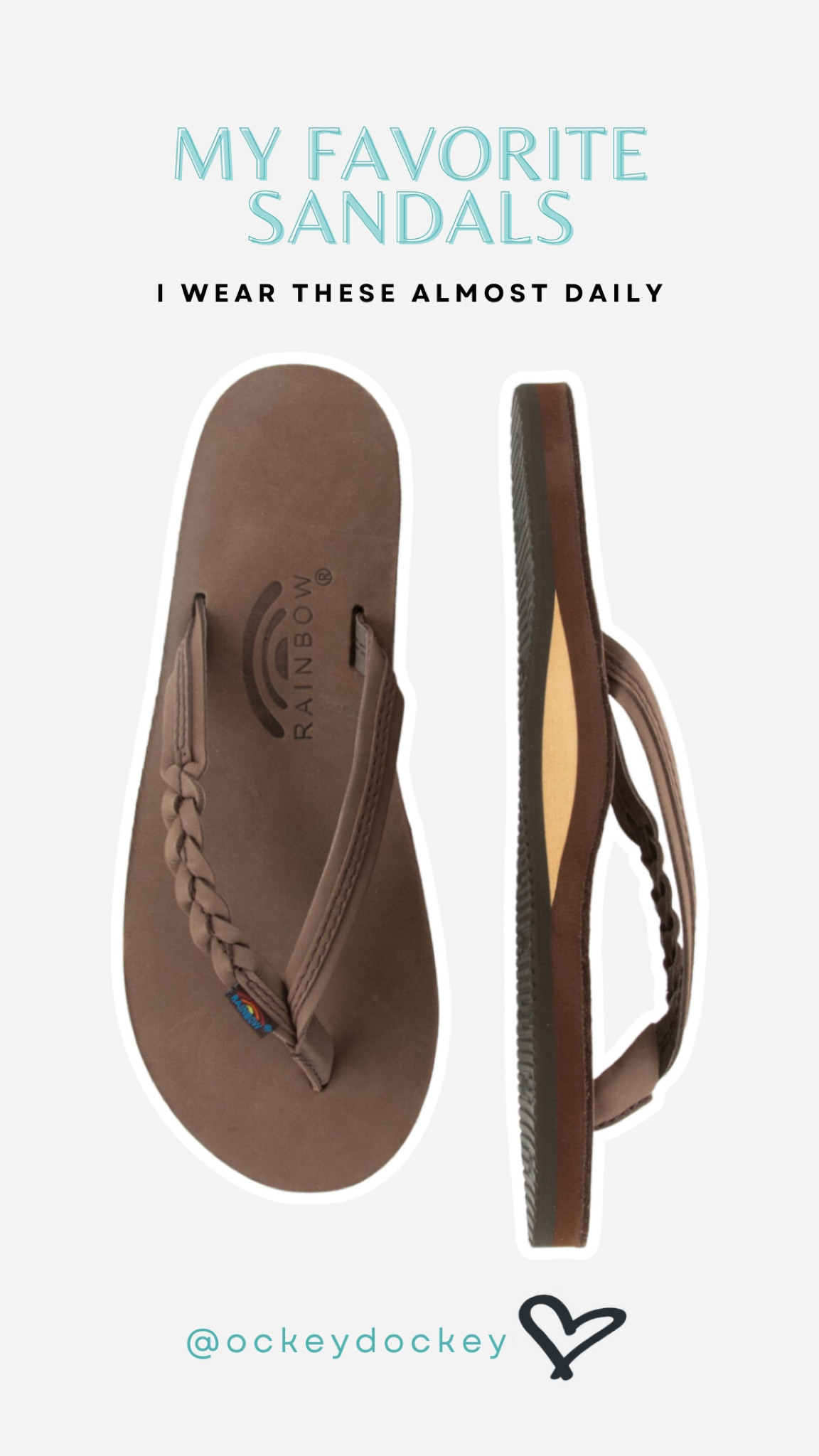 My favorite sandals. Love these braided leather Rainbows & wear them almost everyday! 