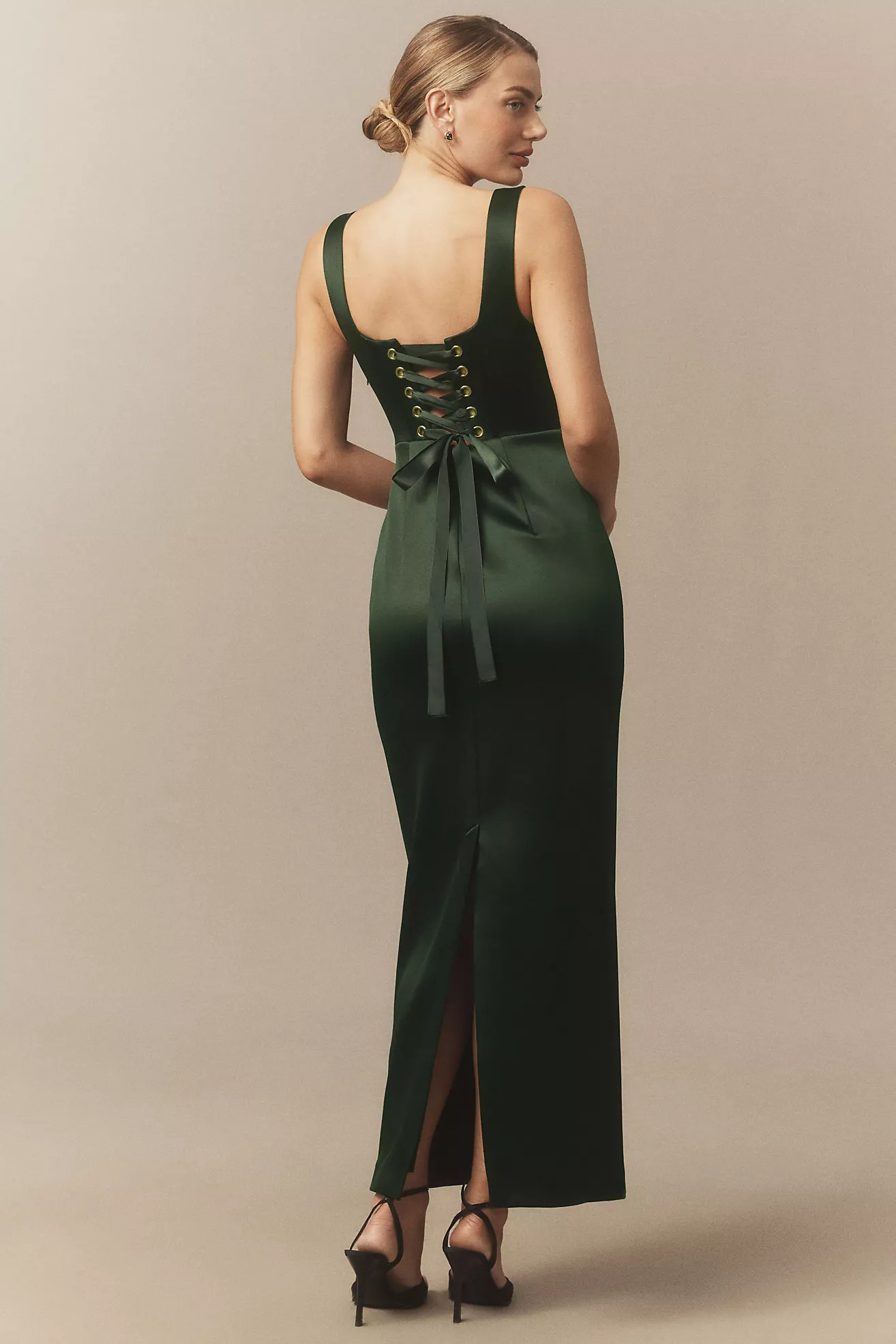 BHLDN Sleeveless Square-Neck Corset Maxi Dress | Anthropologie (US)