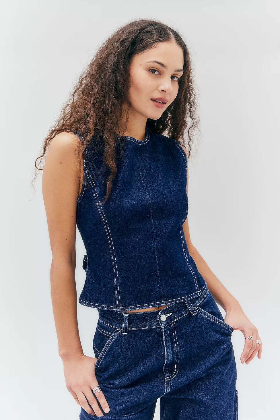 Lioness Denim Countryside Top | Urban Outfitters (EU)