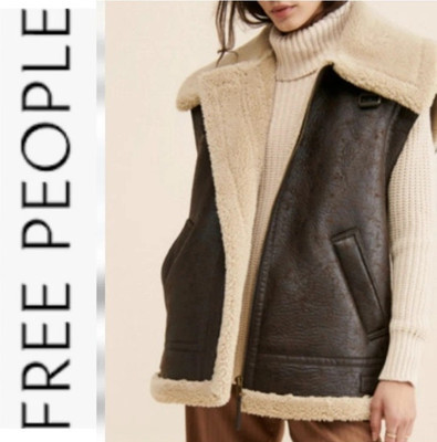 ▪️NWT Free People Bad Habits Cozy Vest In Crackle Brown-S | eBay | eBay US