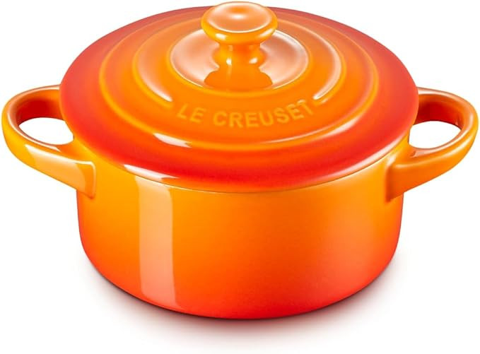 Le Creuset Stoneware Mini Round Cocotte, 8 oz., Flame | Amazon (US)