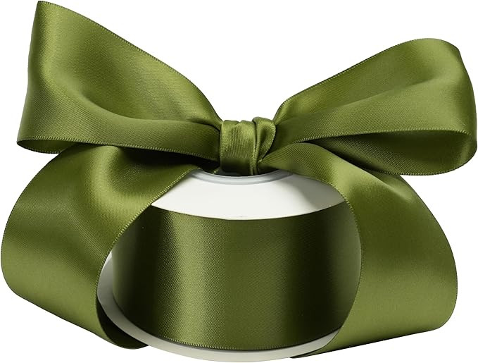 Green Ribbon for Gift Wrapping Moss Green Satin Ribbon 2 Inch Dark Green Ribbon for Crafts Green ... | Amazon (US)