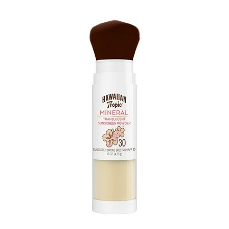 Hawaiian Tropic Mineral Lightweight Powder Brush Mineral-Based Sunscreen SPF 30 0.15oz | Walmart (US)