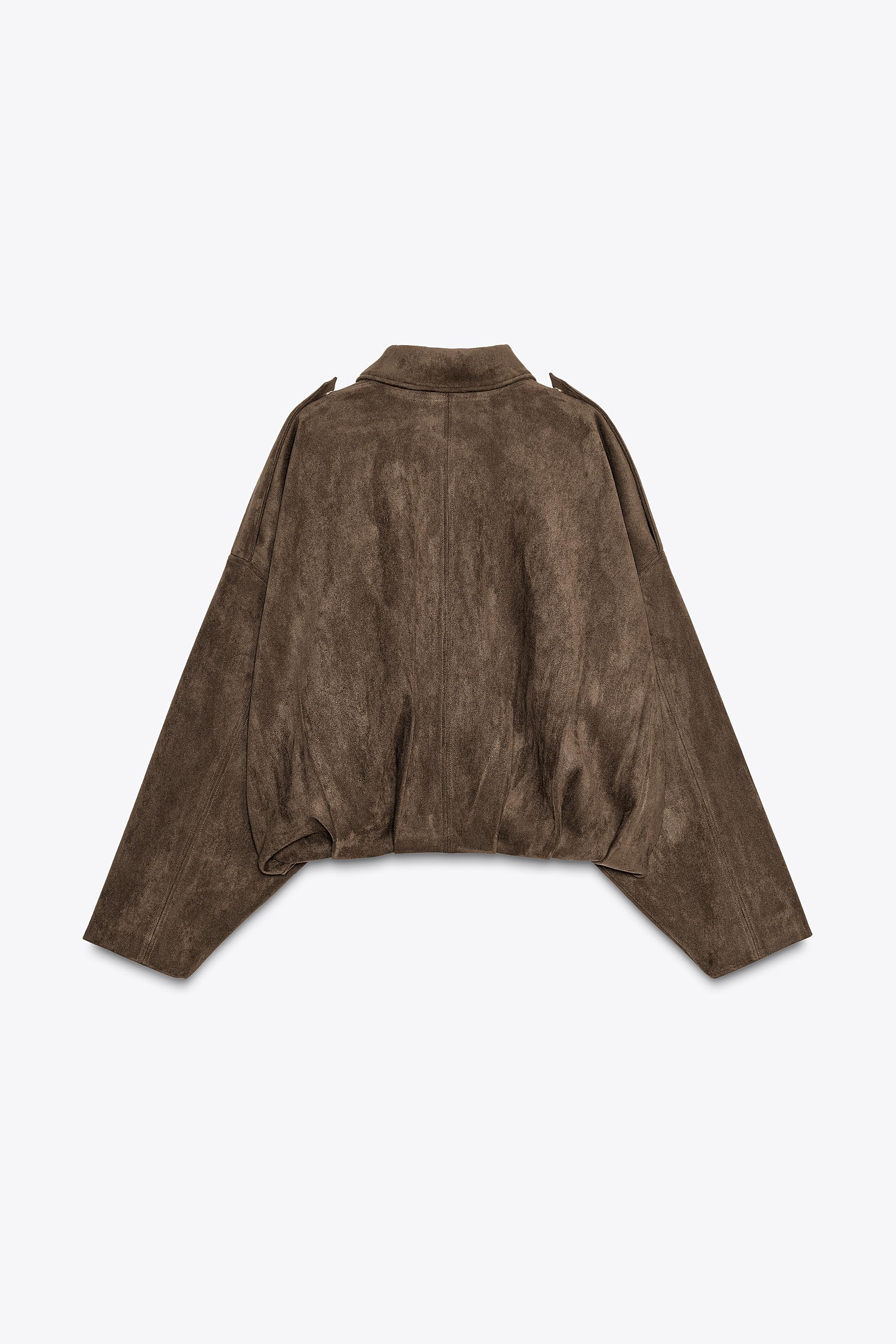 SUEDE EFFECT BOMBER JACKET | Zara UK