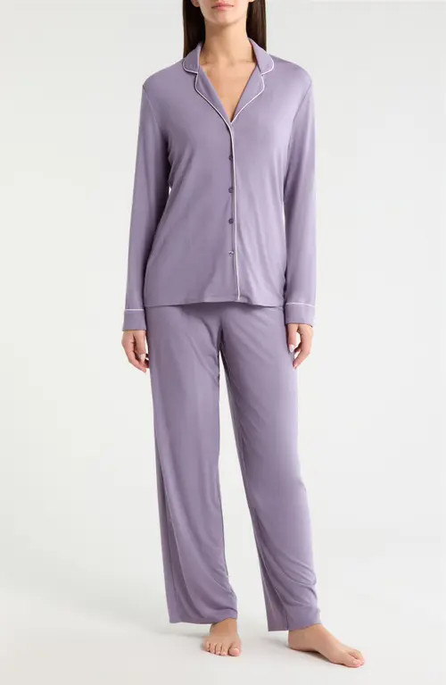 Nordstrom Moonlight Eco Knit Pajamas in Purple Sage at Nordstrom, Size Small | Nordstrom