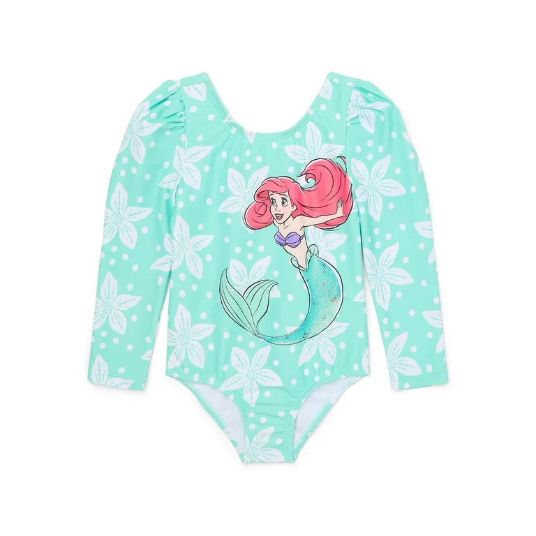 Character Toddler Girl Long- Sleeve One- Piece Swimsuit, Sizes 12M-5T | Walmart (US)