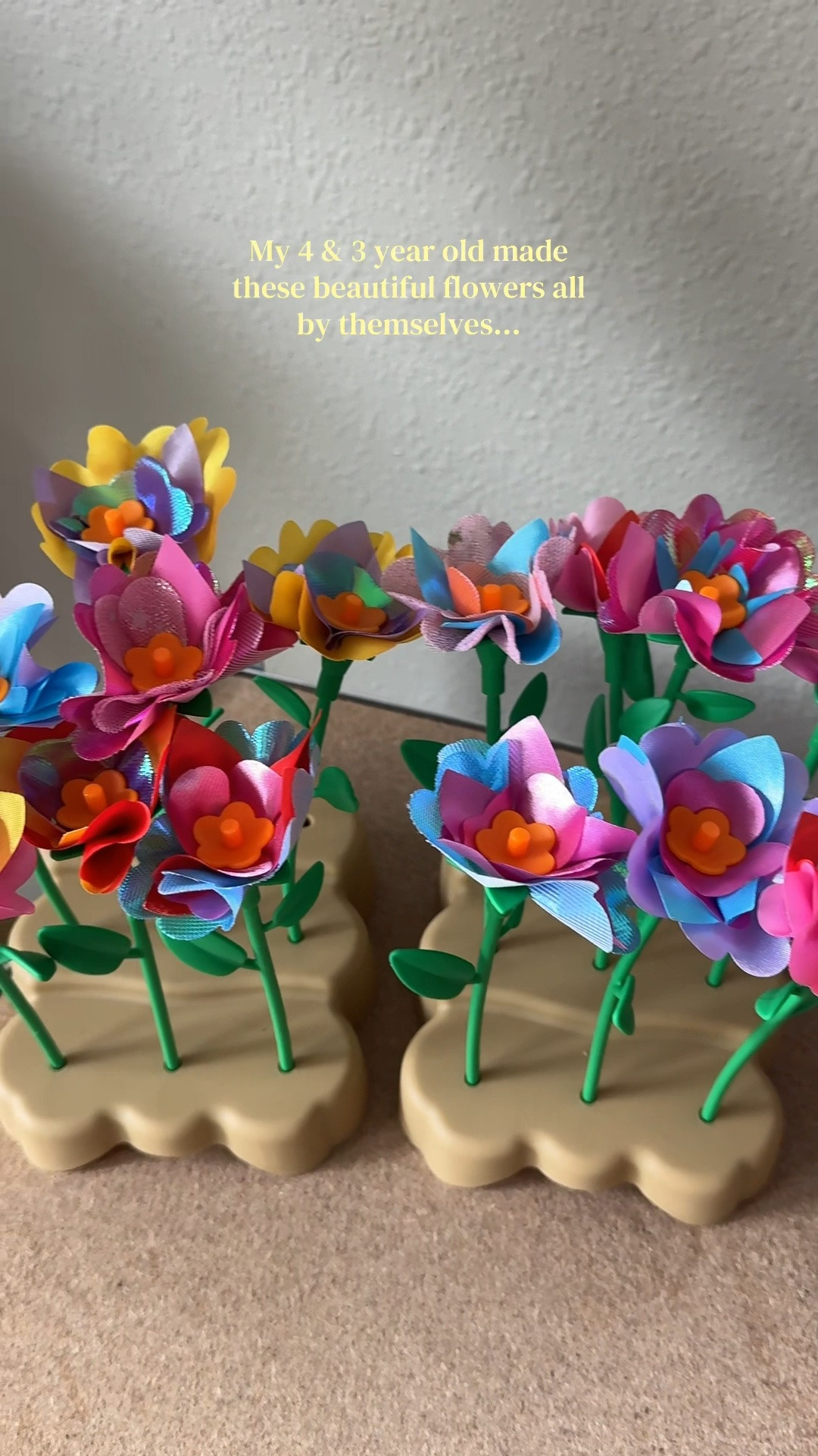 How cool is this flower bouquet craft kit?! 🌸

My kids loved creating their own flowers, mixing colors & making little bouquets all by themselves.

Such a fun arts & crafts activity for kids that also helps with fine motor skills, creativity & independent play.

Perfect for rainy days, summer activities, birthday gifts, or anytime you need an easy indoor activity that actually keeps them busy 😅

#craftsforkids #activitiesforkids #giftideasforkids #screenfreeactivities

#LTKmomlife #LTKKids