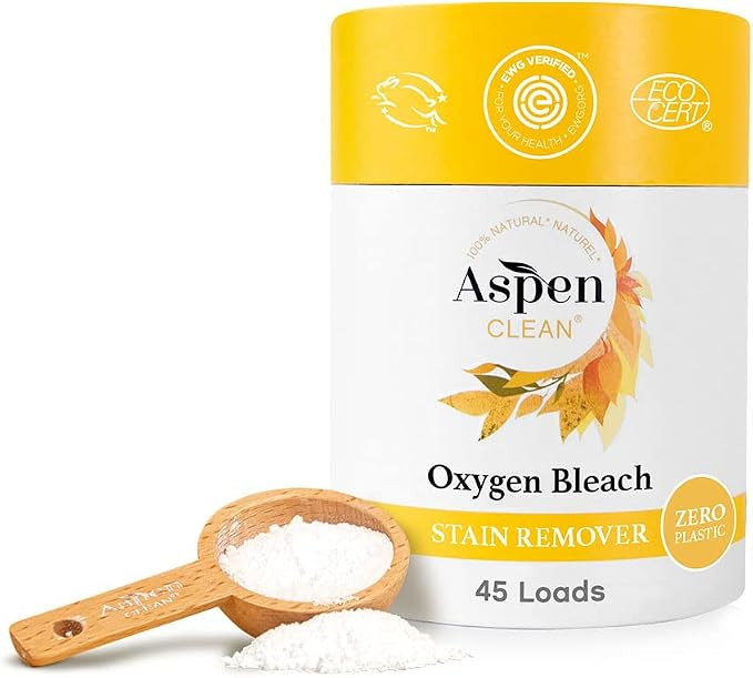 AspenClean | Unscented Oxygen Bleach Powder | Color Safe Laundry Stain Remover | Bleach Alternati... | Amazon (US)