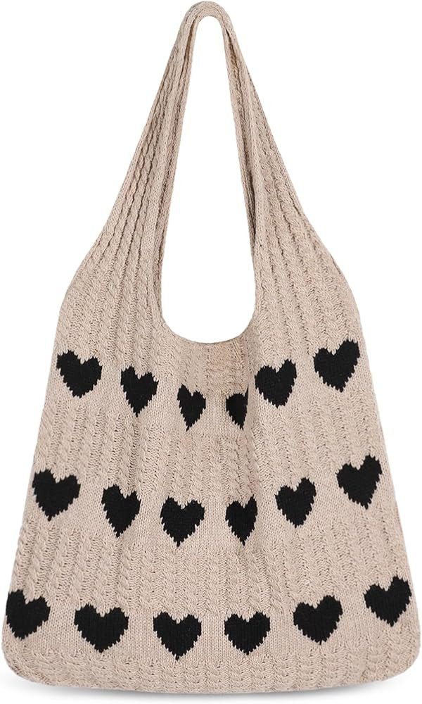 Sightor Crochet Tote Bag, Mesh Beach Bag Knit Summer Hobo Bag Vacation Boho Tote Bag for Women | Amazon (US)