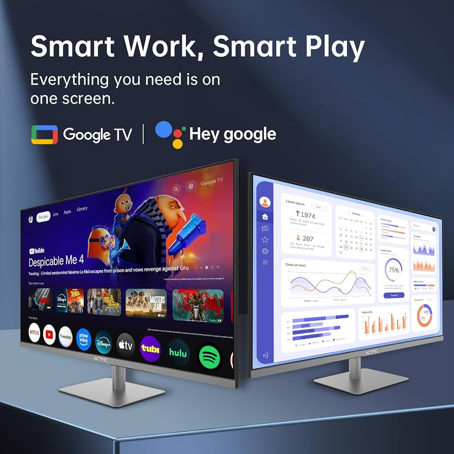 KTC 32 Inch 4K Smart Monitor with Google TV System 3840 * 2160P Netflix Licensed Type C 65W PD Sp... | Amazon (US)