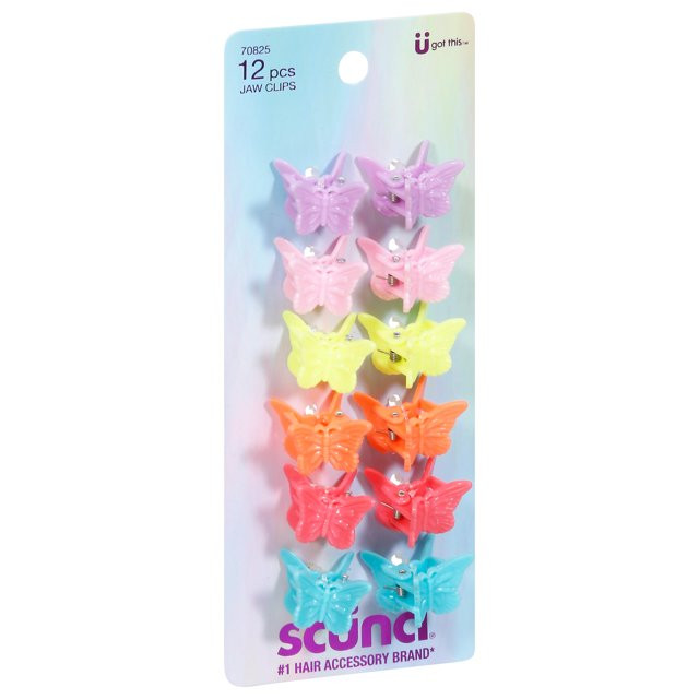 Scunci Kids Mini Butterfly Claw Clips, Assorted Colors, 12 Ct | Walmart (US)