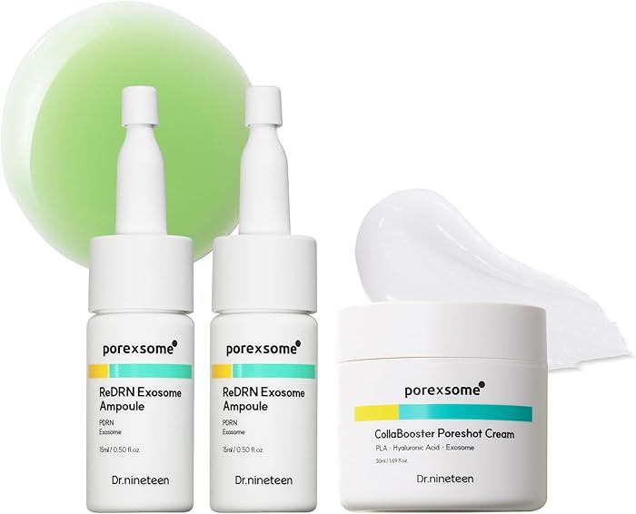Dr.nineteen PoreXsome ReDRN Ampoule & CollaBooster Poreshot Cream, Pore Tightening & Firming, Kor... | Amazon (US)