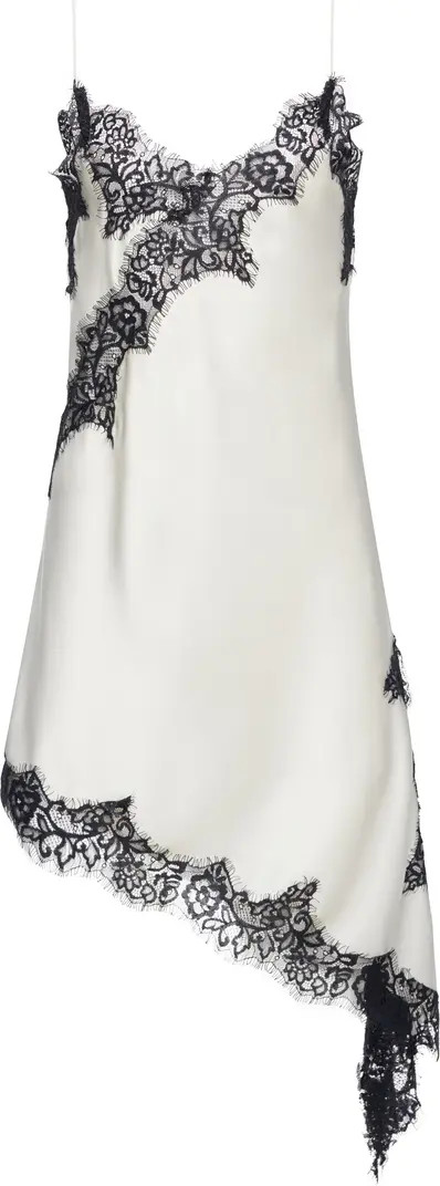 Emerging Lace Trim Asymmetric Slipdress | Nordstrom