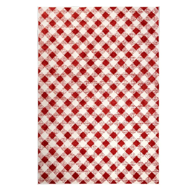 My Texas House Elmhurst Red Area Rug, 8'6" x 11'6" | Walmart (US)