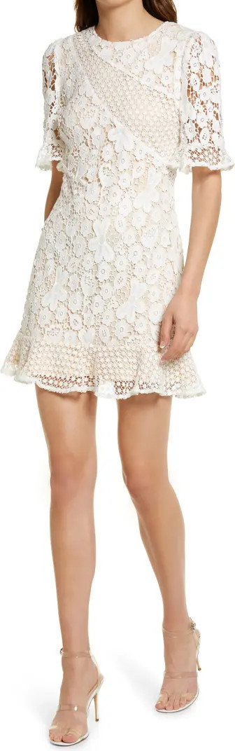 Lulus Floral Embroidered Minidress | Nordstrom | Nordstrom