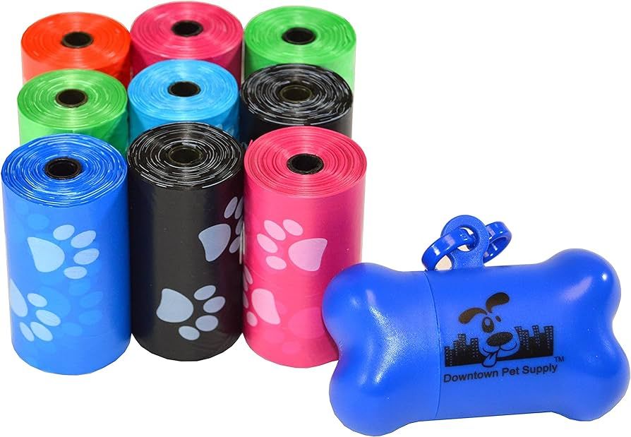 Downtown Pet Supply Dog Poop Bags (180 CT - Rainbow Paw Print Bags & 1 Dispenser) Waste Bag Dispe... | Amazon (US)