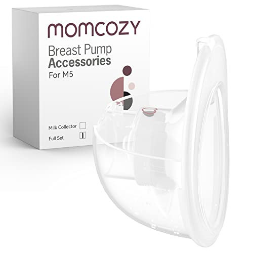 Momcozy Full Set Collector Cup Only Compatible with Momcozy M5 NOT for Others. Original M5 Breast Pump Replacement Accessories (160ml, with Double-Sealed Flange 24mm) | Amazon (US)