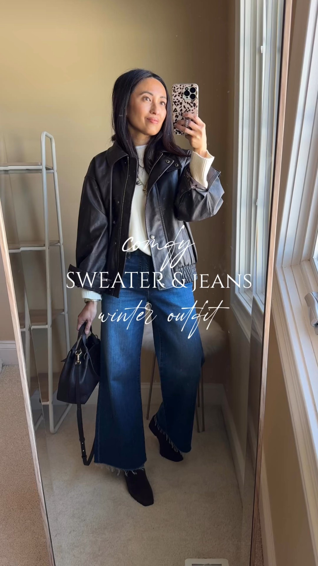 Comfy Sweater & Jeans Winter Outfit. 
- Crewneck pullover sweaters and jeans has been my go-to outfit formula. I change the outerwear, shoes, and accessories based on the weather and my mood. 
- These exact jeans are the Meg High-Rise Wide Leg from @kutfromthekloth #sponsored This popular style is available in multiple washes. Soft, comfy stretch denim material. I really like this medium dark wash that goes with everything. 
- Size down for the most flattering fit due to the comfort stretch nature of the denim material. 



#LTKootd #LTKFindsUnder100 #LTKOver40