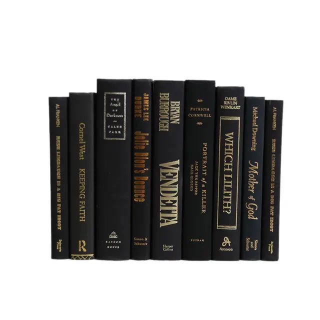 Modern Onyx & Gold ColorPak - Decorative Books in Black With Gold Accents | Chairish