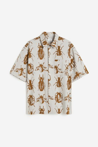 Relaxed Fit Short-sleeved Cotton Shirt | H&M (US + CA)