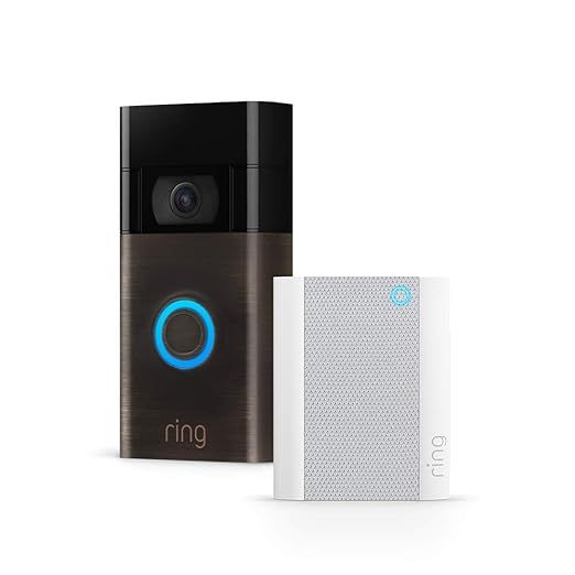 Ring Video Doorbell + Ring Chime by Amazon | Wireless Security Doorbell, 1080p HD Video and easy ... | Amazon (UK)