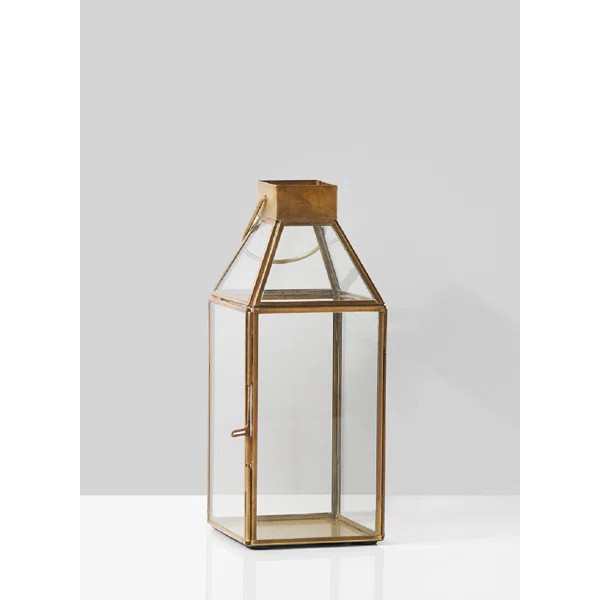 Square Glass and Metal Lantern | Wayfair North America