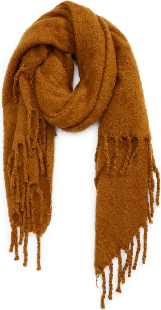 Madewell Textured Solid Contrast Fringe Scarf | Nordstrom | Nordstrom Canada