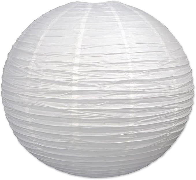 Beistle Jumbo Paper Lantern, 30-Inch, White, White | Amazon (US)