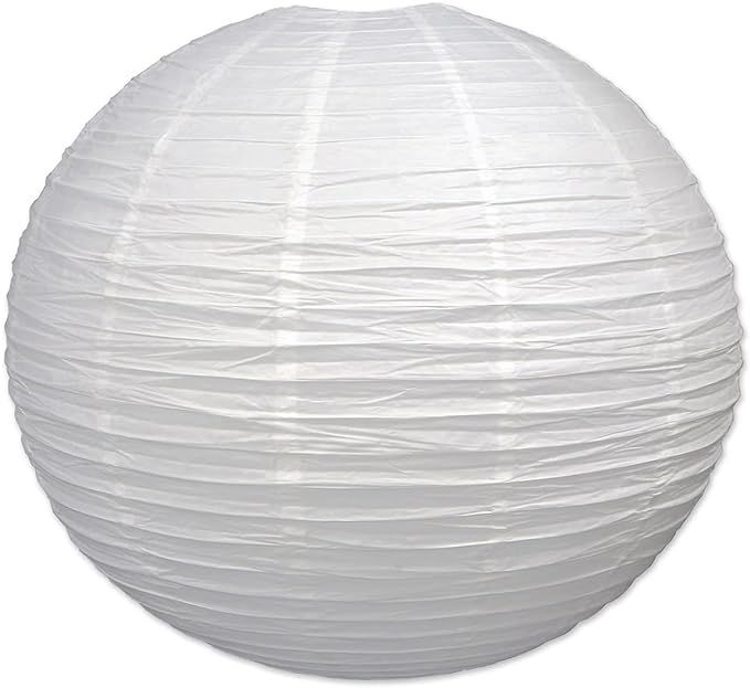 Beistle Jumbo Paper Lantern, 30-Inch, White, White | Amazon (US)
