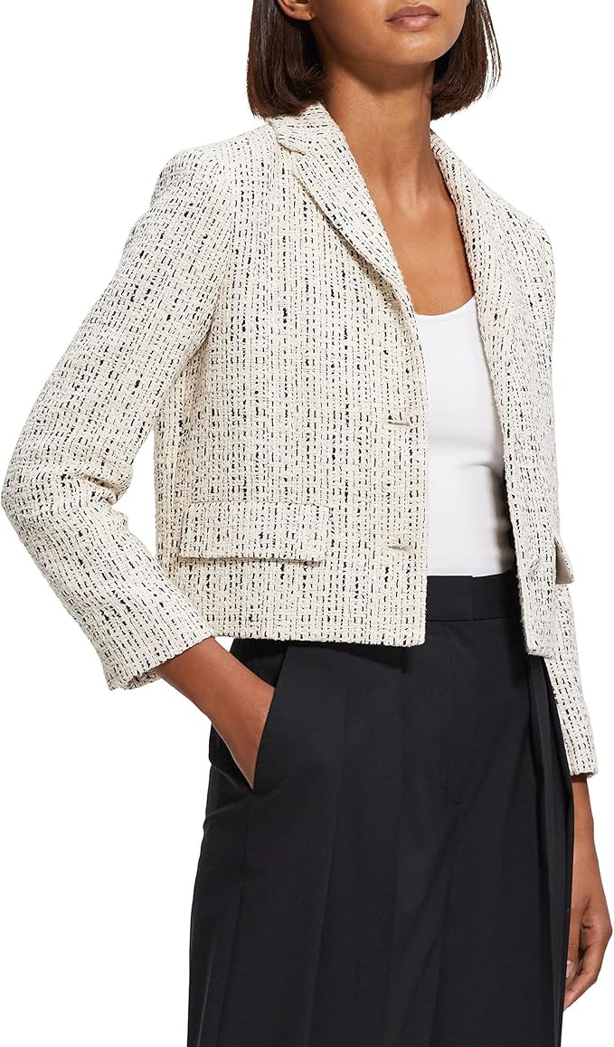 Theory Women's Tweed Crop Jacket | Amazon (US)